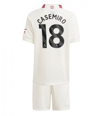 Manchester United Casemiro #18 Tredje trøje Børn 2023-24 Kort ærmer (+ korte bukser)
